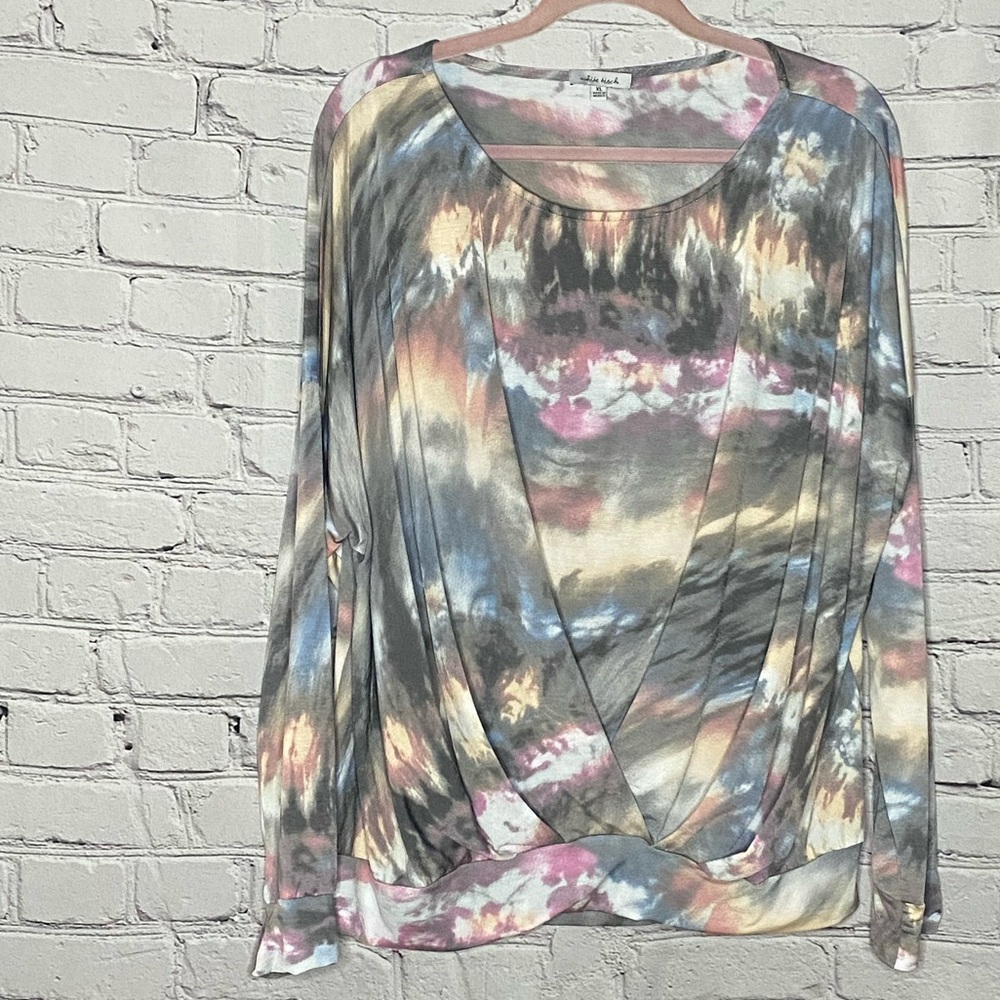XL White Birch long sleeve ITY top